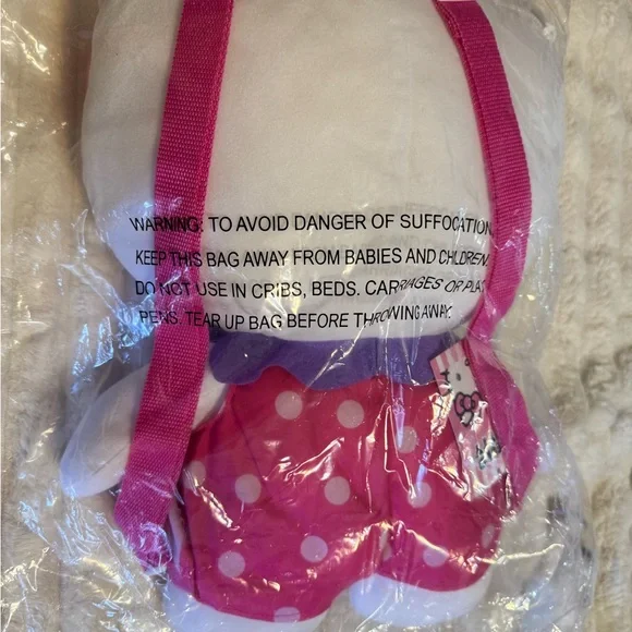 Hello Kitty Plush Backpack with Pink Polka Dot Dress - Picture 4 of 7